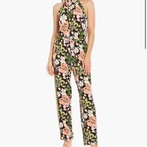 London Times Floral Print Jumpsuit